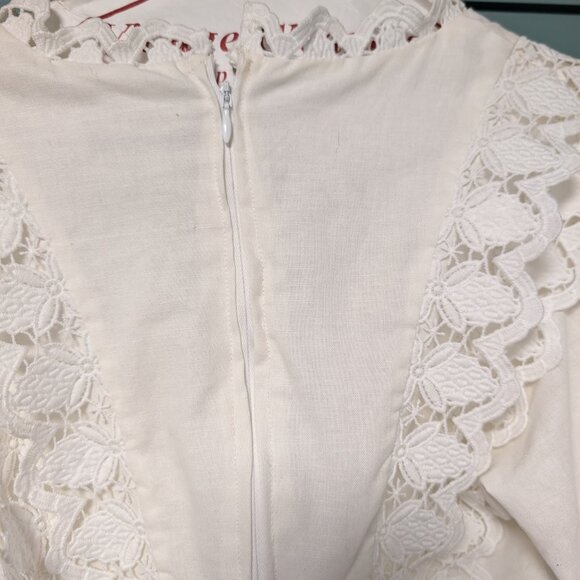 NWT endless rose White Lace Fit-and-Flare Mini Dress XS - Picture 8 of 11